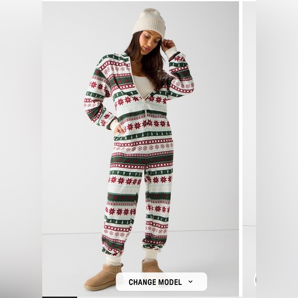 Festive Red and Green Women's Jumpsuit